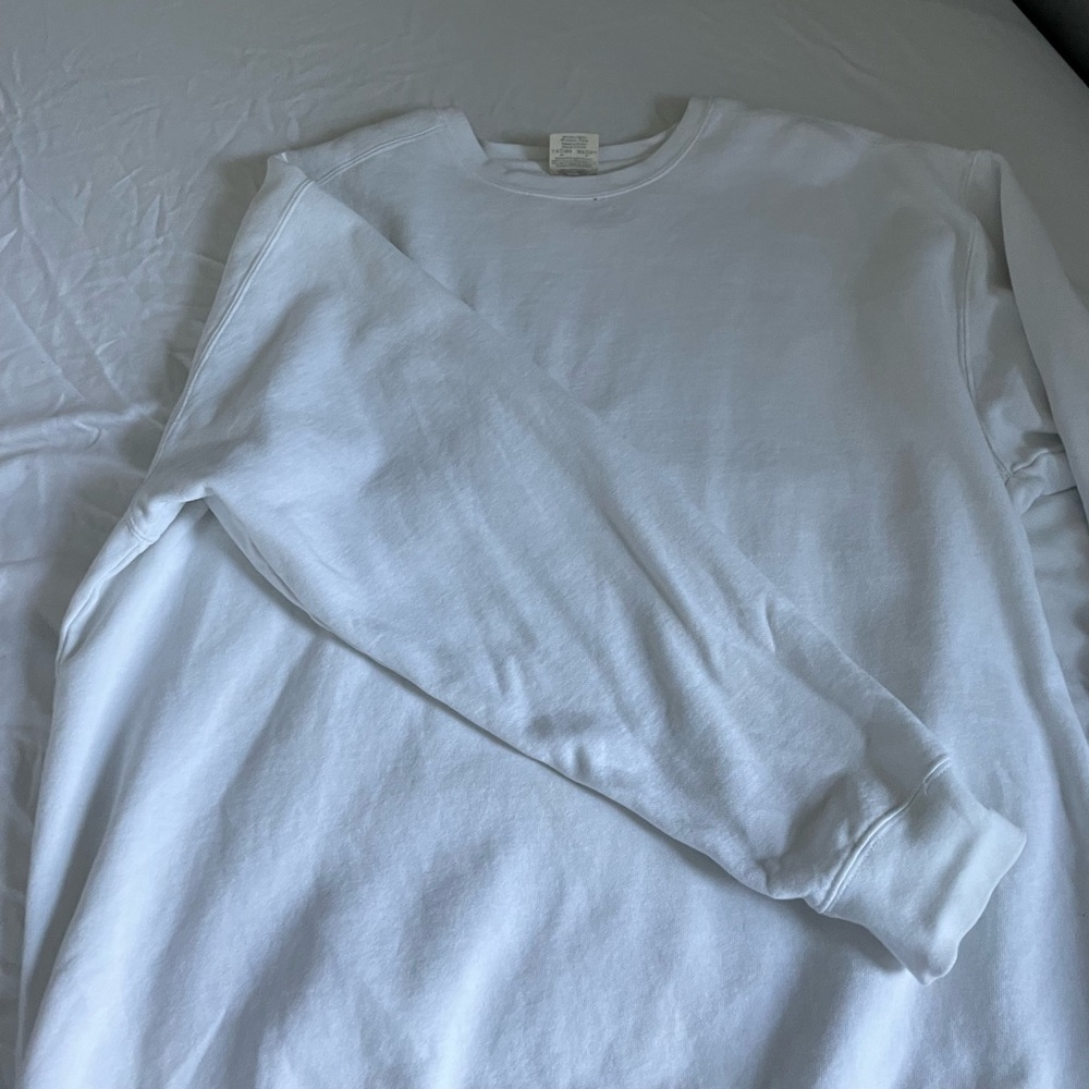 cute white comfort colors crewneck